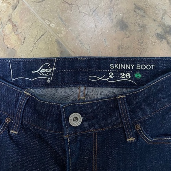 Levi's Skinny Boot Cut Jeans Dark Wash - Picture 2 of 6